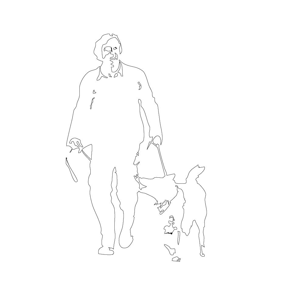 Man Walking Dog