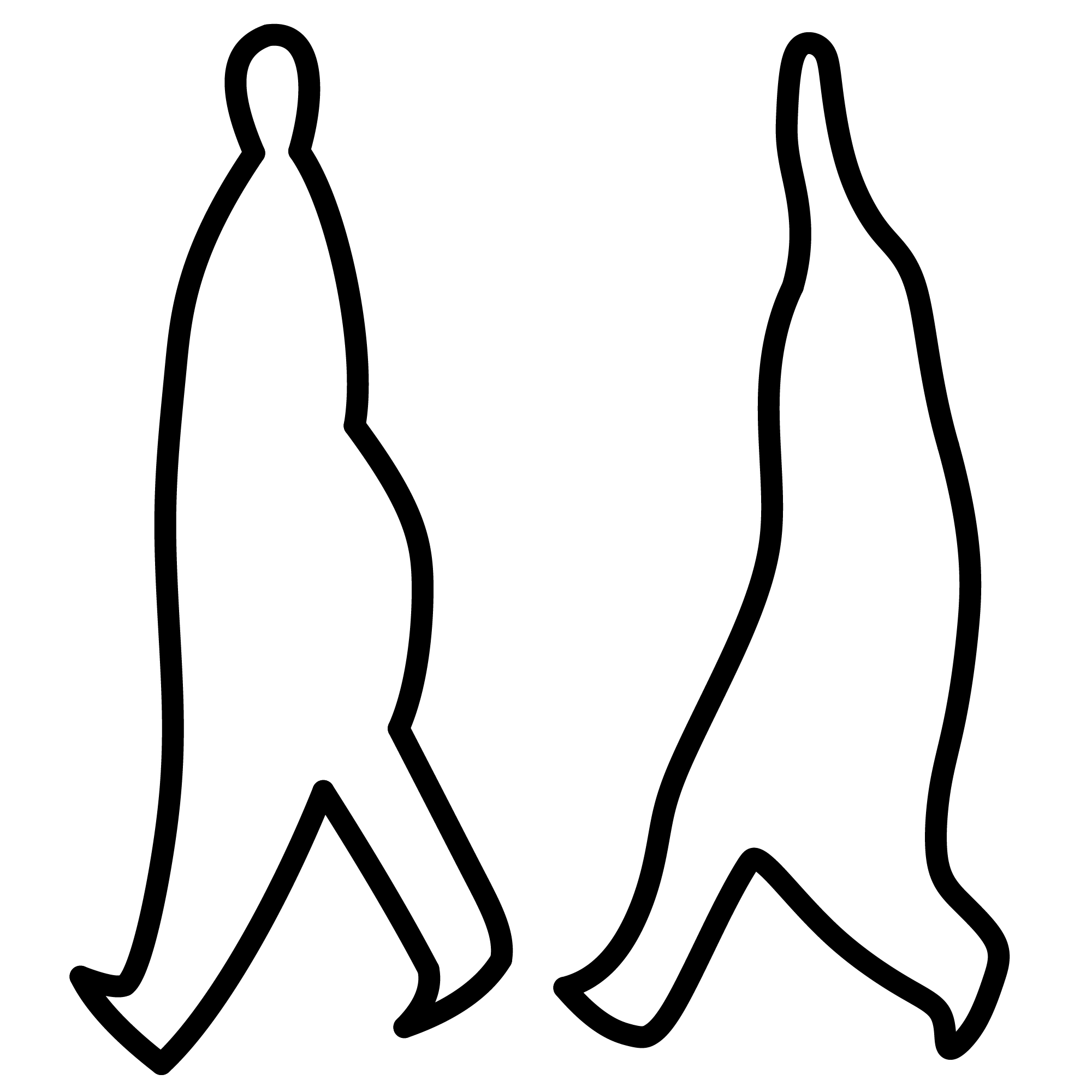 Walking blob people