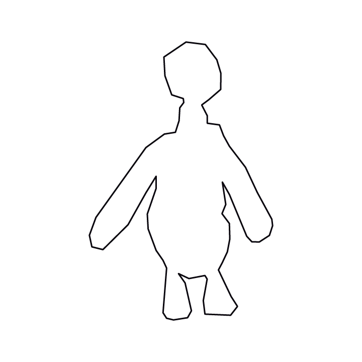 Blob person standing