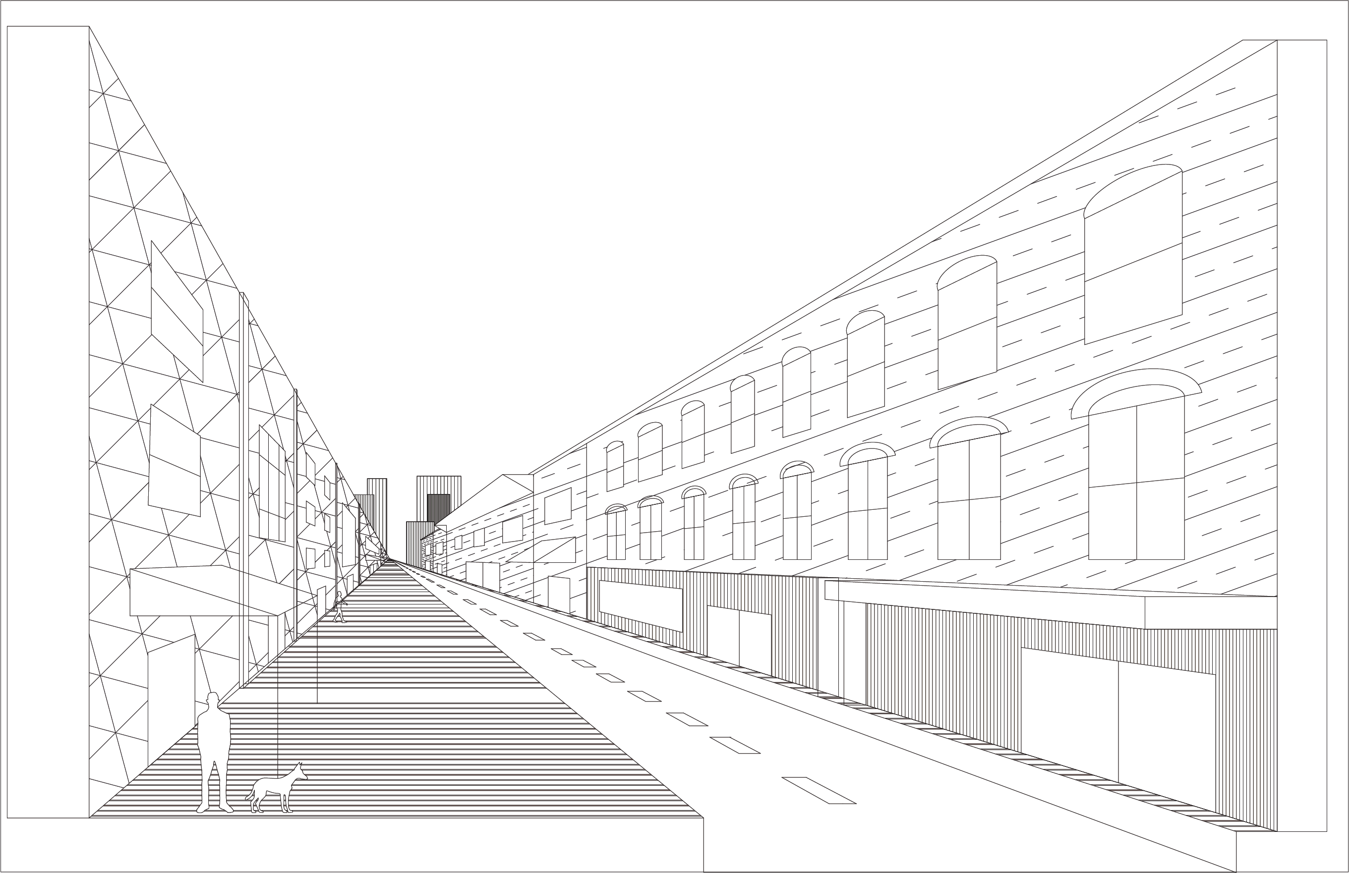 Sidewalk near Broadway in Nashville