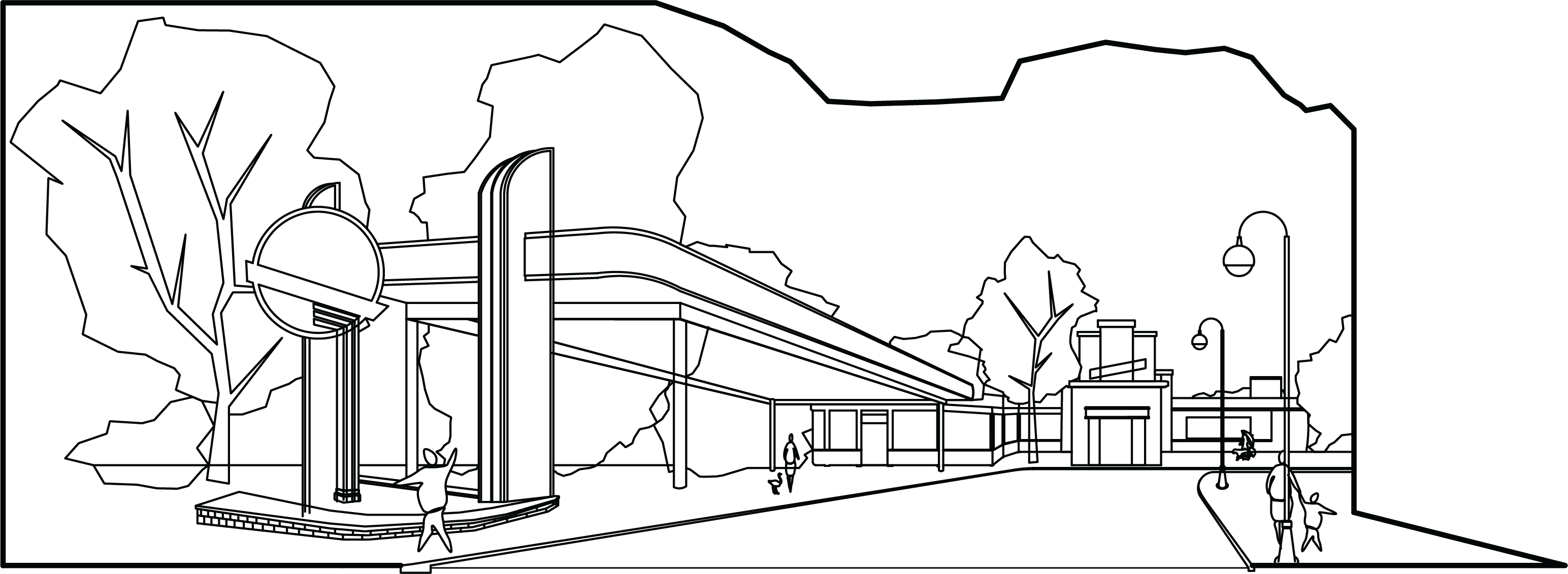 Dolly Wood Theme Park - Red's DriveIn Street