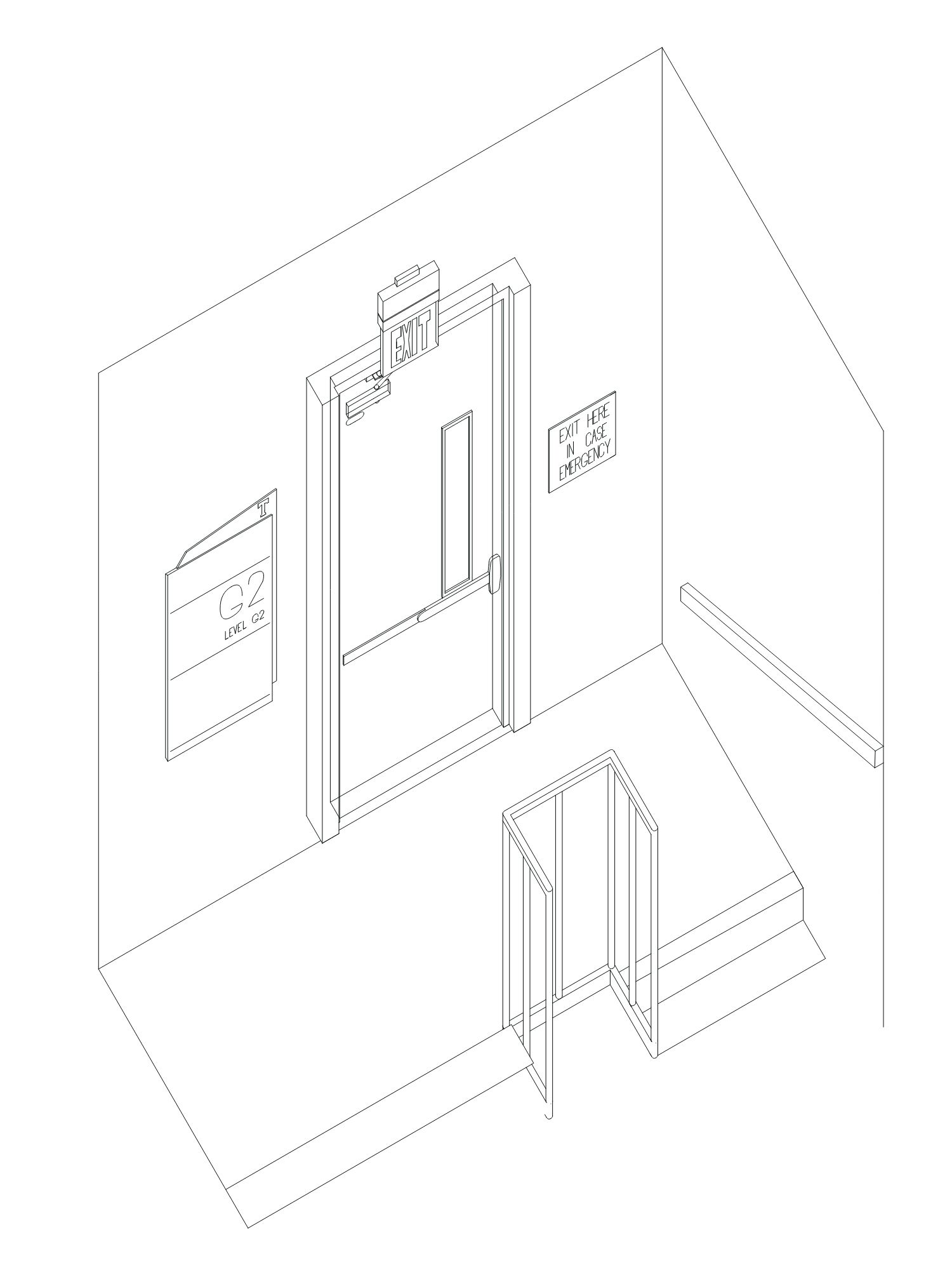 Stairwell Exit Door