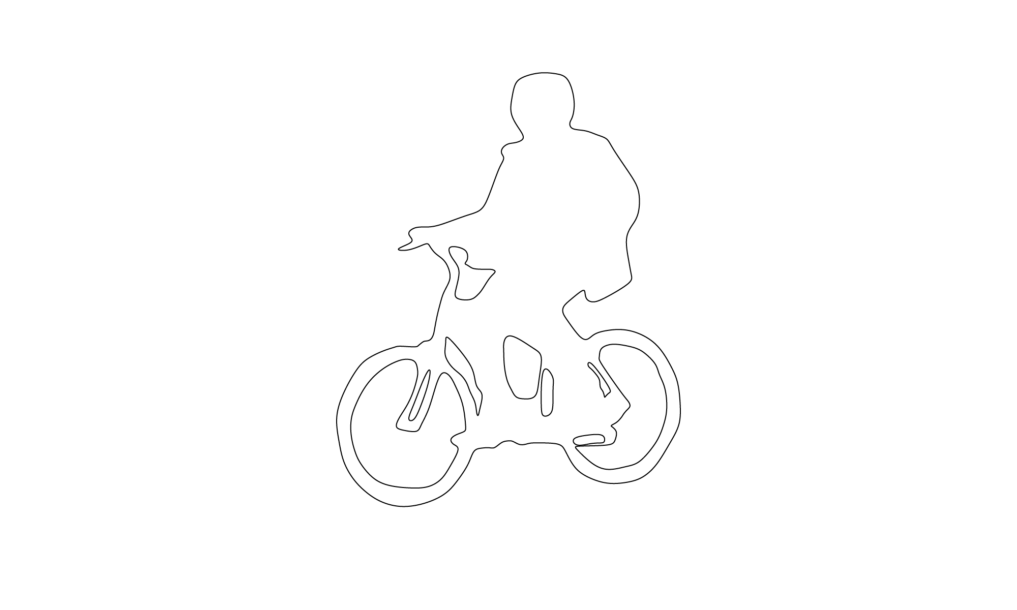 A man riding his bike