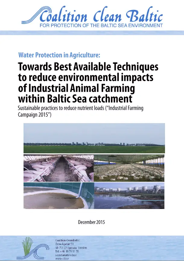 Towards best available techniques to reduce environmental impacts of industrial animal farming within Baltic Sea catchment