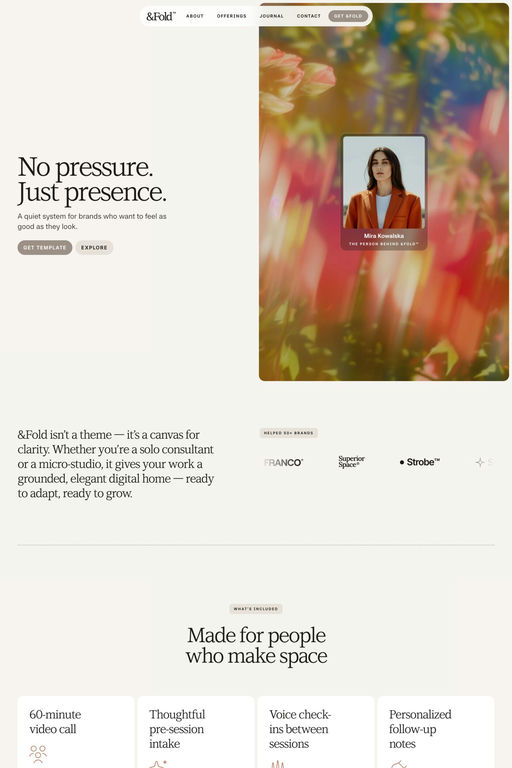 &Fold™ template screenshot