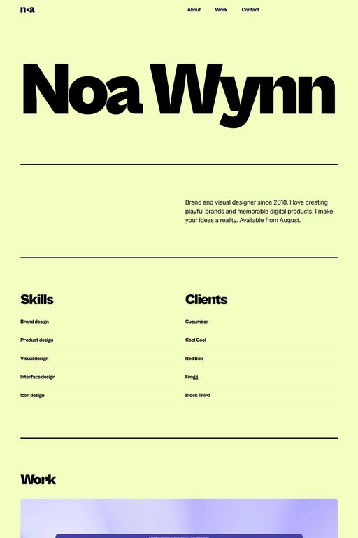 Wynn template screenshot