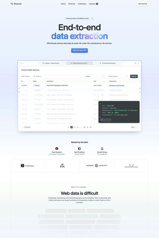 Reworkd website screenshot