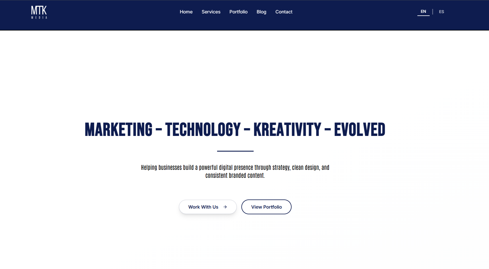 MTK Media — Corporate Website & Digital Platform