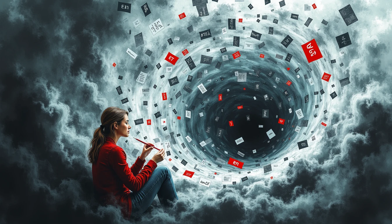 Writer controlling chaotic word tornado with precise editing