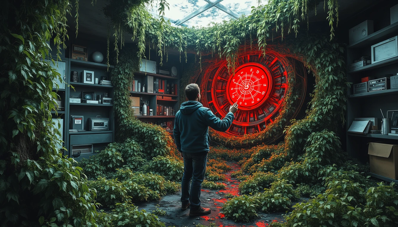 Human exploring organic AI intelligence in wild laboratory