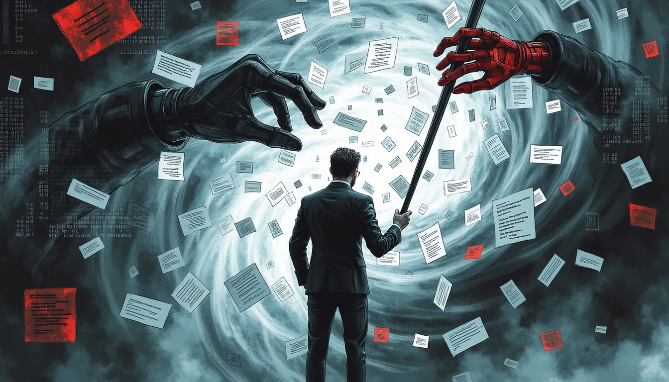 Data scientist controlling chaotic information streams