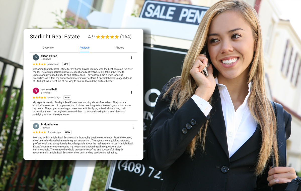 Boost positive Real Estate Agency reviews and rank higher in Google search results
