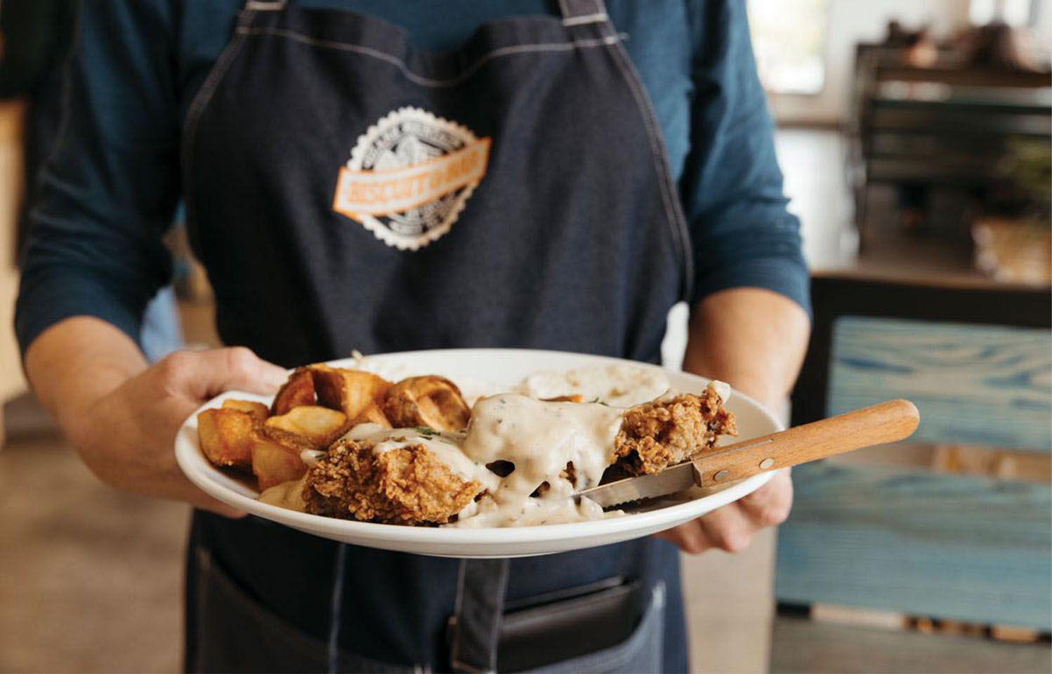 Ozark Mountain Biscuit & Bar is open for breakfast, lunch, dinner, and drinks in Columbia, MO.