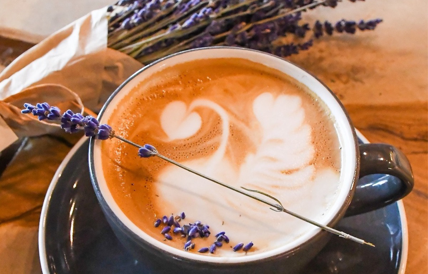 Lavender Latte: Get One at Acola Coffee Company in Columbia, MO.