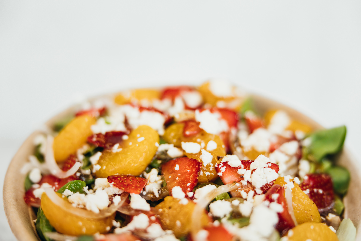 Salad With Oranges & Strawberries at The Old Neighborhood Cafe.