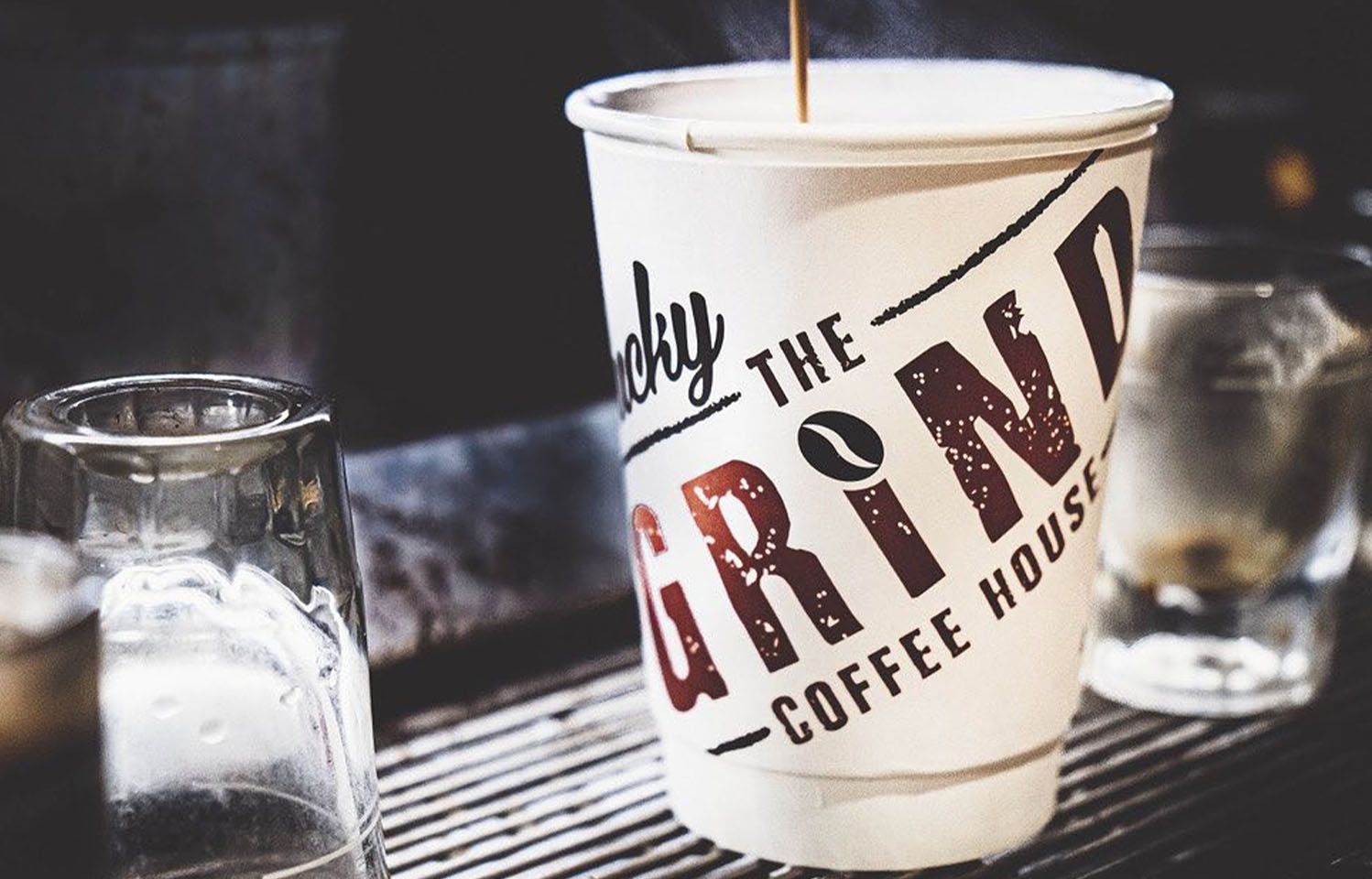 Visit The Grind Coffee House for hot and iced coffee in Columbia, MO.