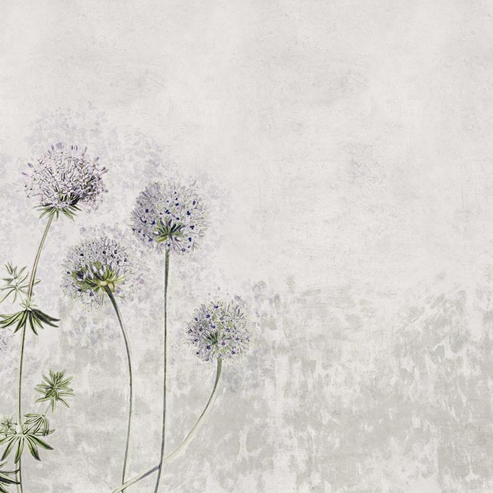 AYAME SILVER VINYL VEGGFÓÐUR