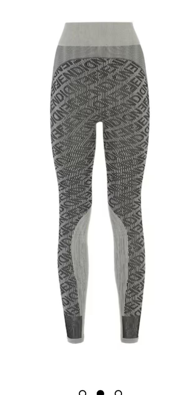 Fendi Grey FF Monogram Performance Leggings