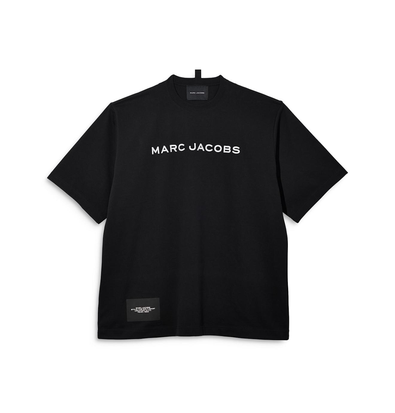 Marc Jacobs Women's Black oversized T-Shirt with Logo
