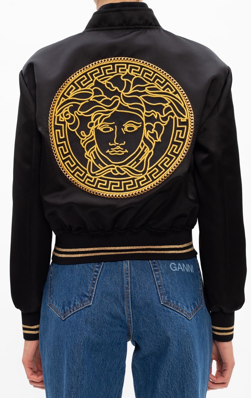 Versace Embroidered Medusa Bomber Jacket