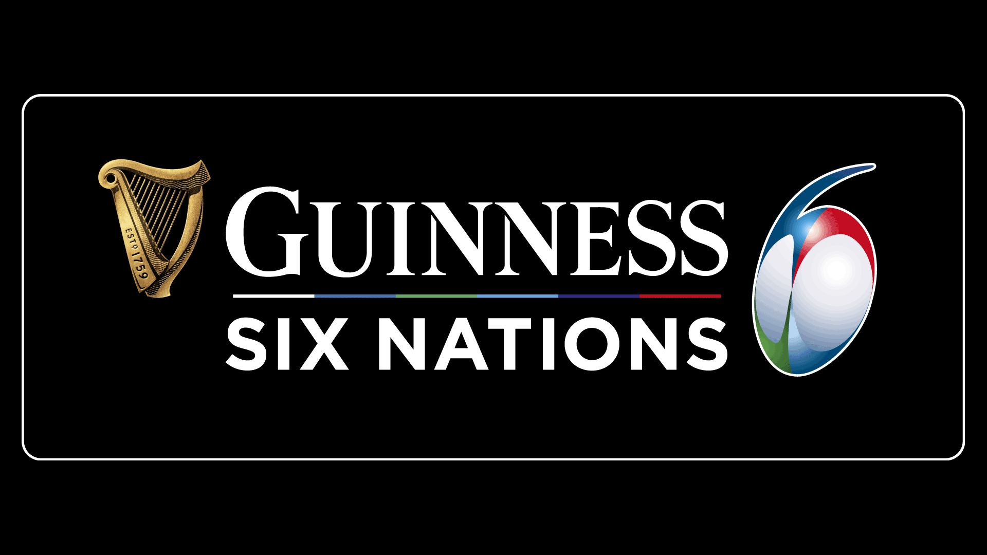 Six Nations logo in front of a black image