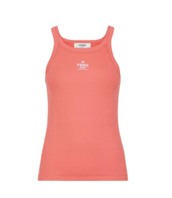 Fendi Women’s Logo Tank Top – Coral