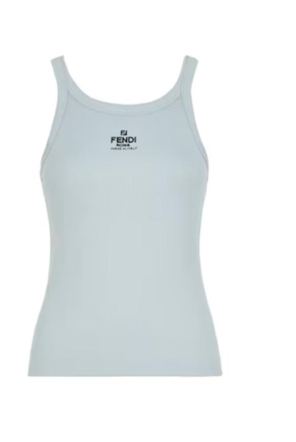Fendi Women’s Logo Tank Top – Pale Blue