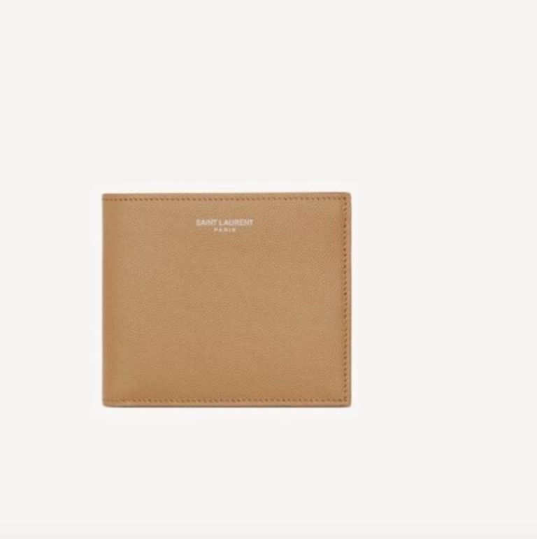 Saint Laurent Tan Grain Leather Bifold Wallet