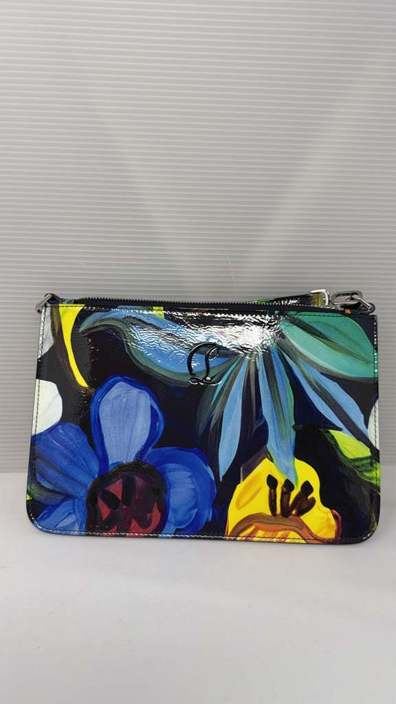 Christian Louboutin Floral Patent Leather Pouch