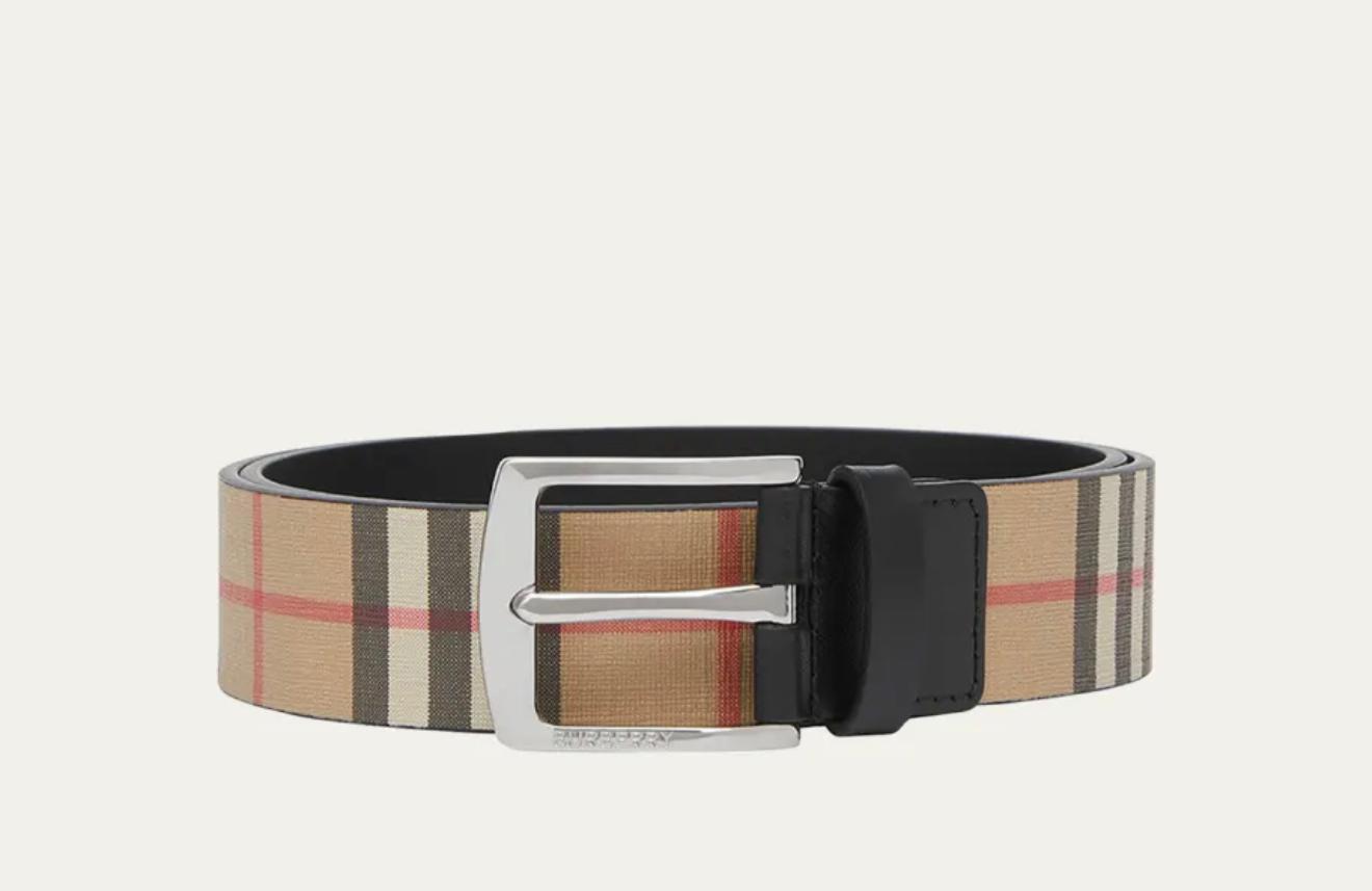 Burberry Classic Check Pattern Men's Belt