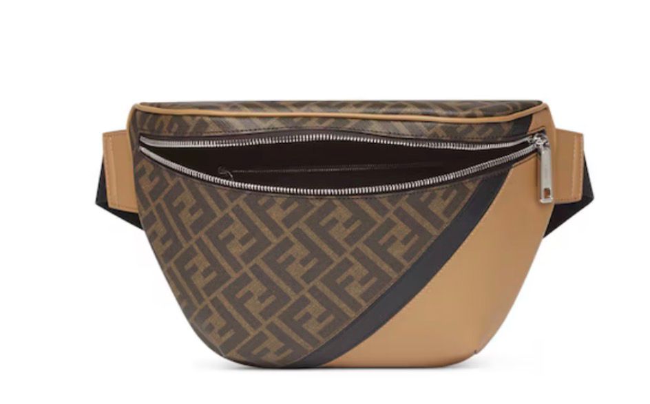 Fendi FF Monogram Diagonal Canvas Belt Bag