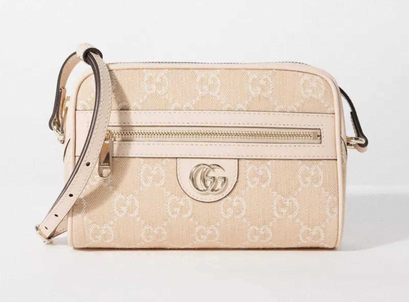 Gucci Beige GG Canvas Crossbody Bag