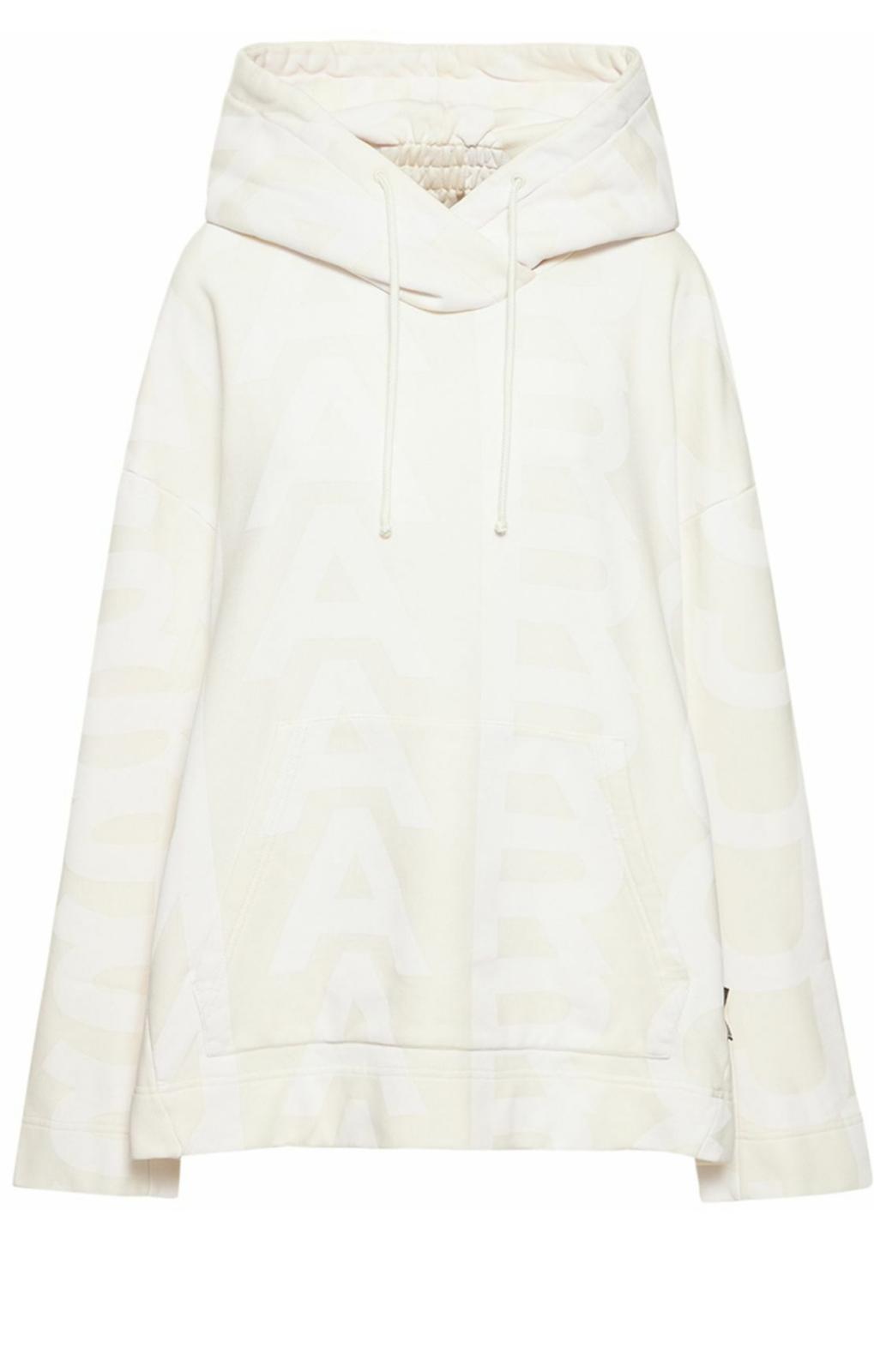 Marc Jacobs Women's Cream Oversized Logo Hoodie