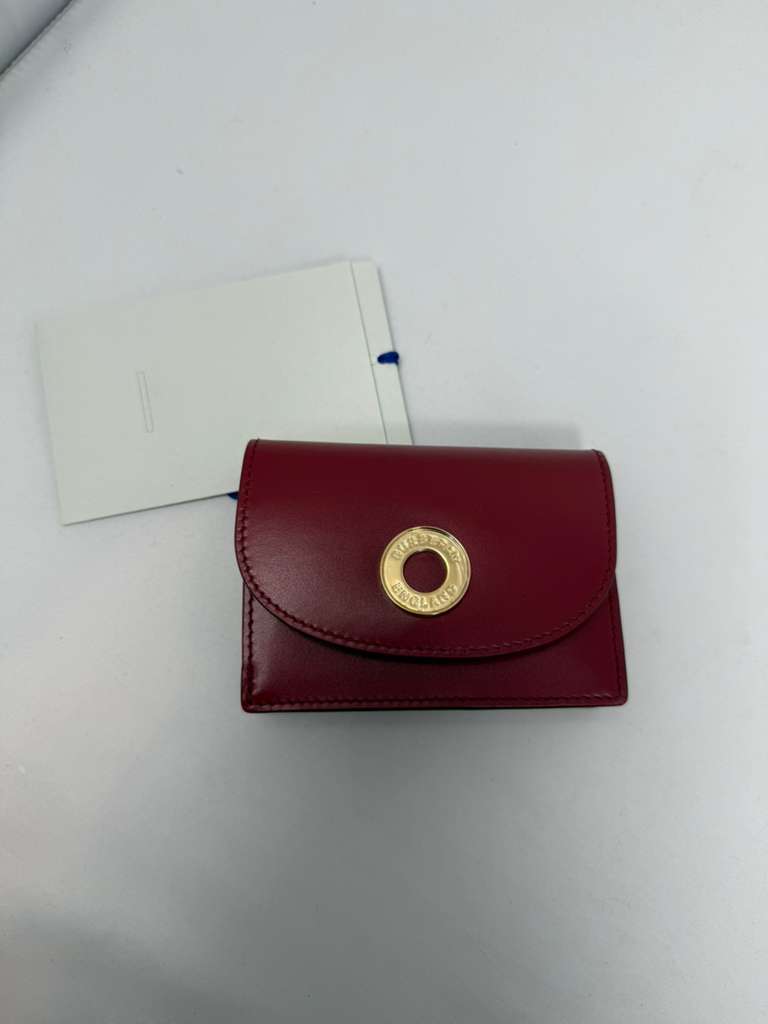 Burberry Small Red Leather Wallet