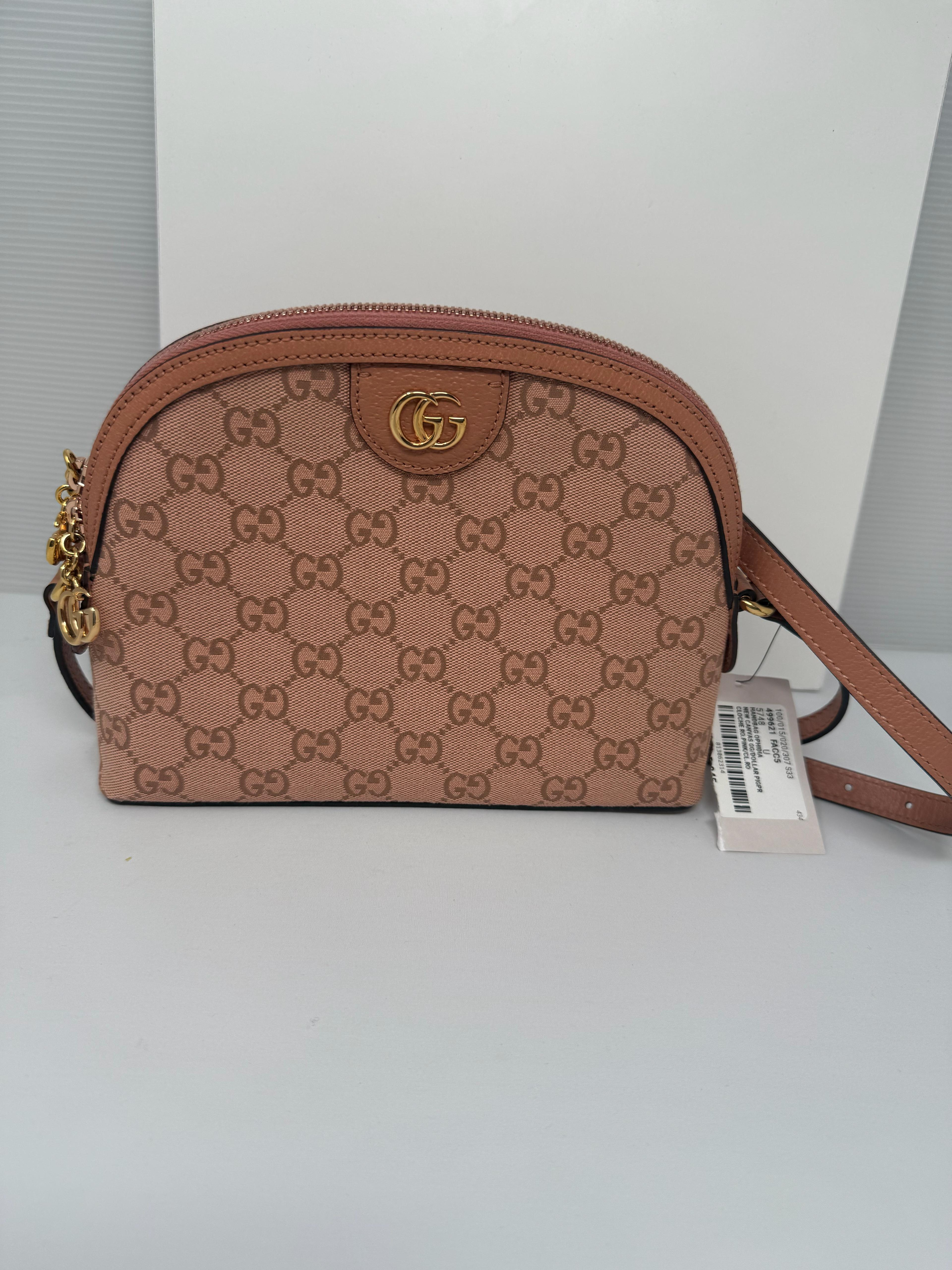 Gucci Pink GG Supreme Crossbody Bag