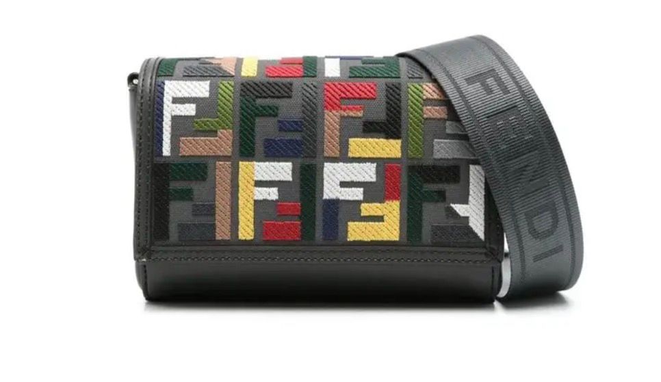 Fendi Multicolor FF Motif Compact Shoulder Bag