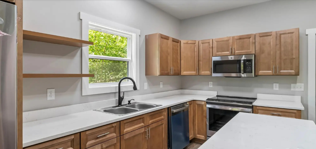 Completed kitchen renovation and restoration project by Foothills Construction and Restoration Services in Hickory, NC. Call (828) 536-4435.