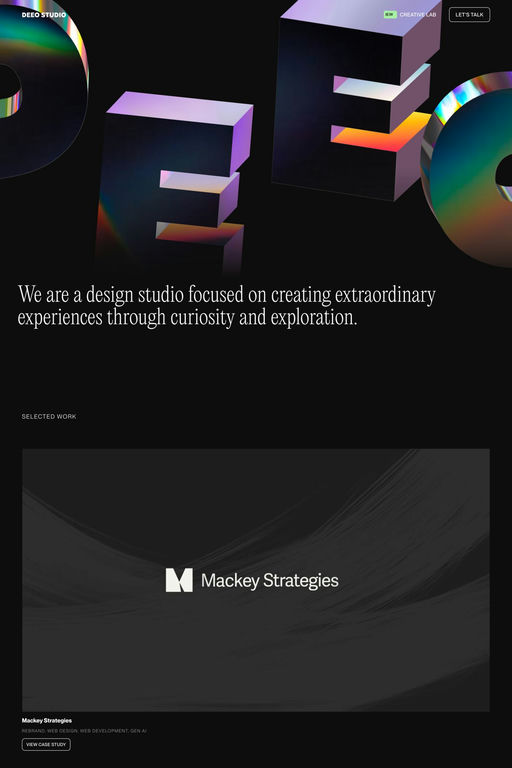 Deeo Studio website screenshot