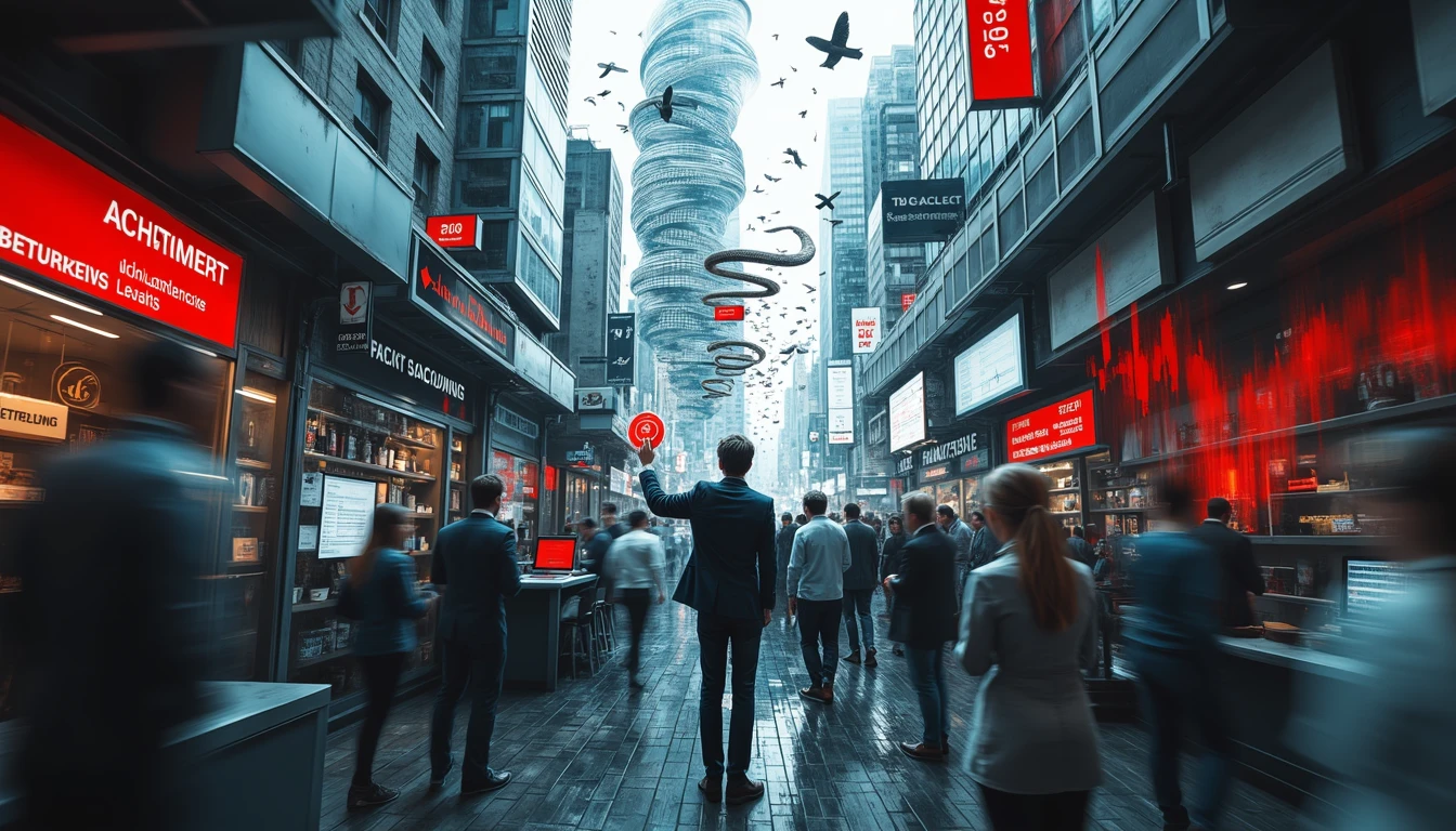 Financial analyst navigating complex, dynamic market data visualization