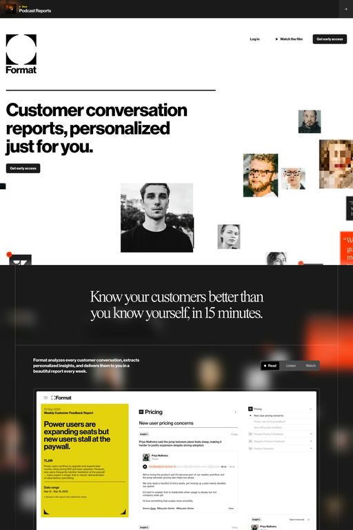 Format website screenshot