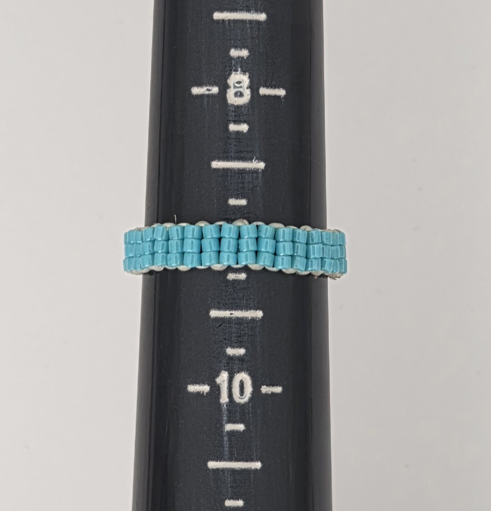Beaded Ring — Clear Sky Turquoise