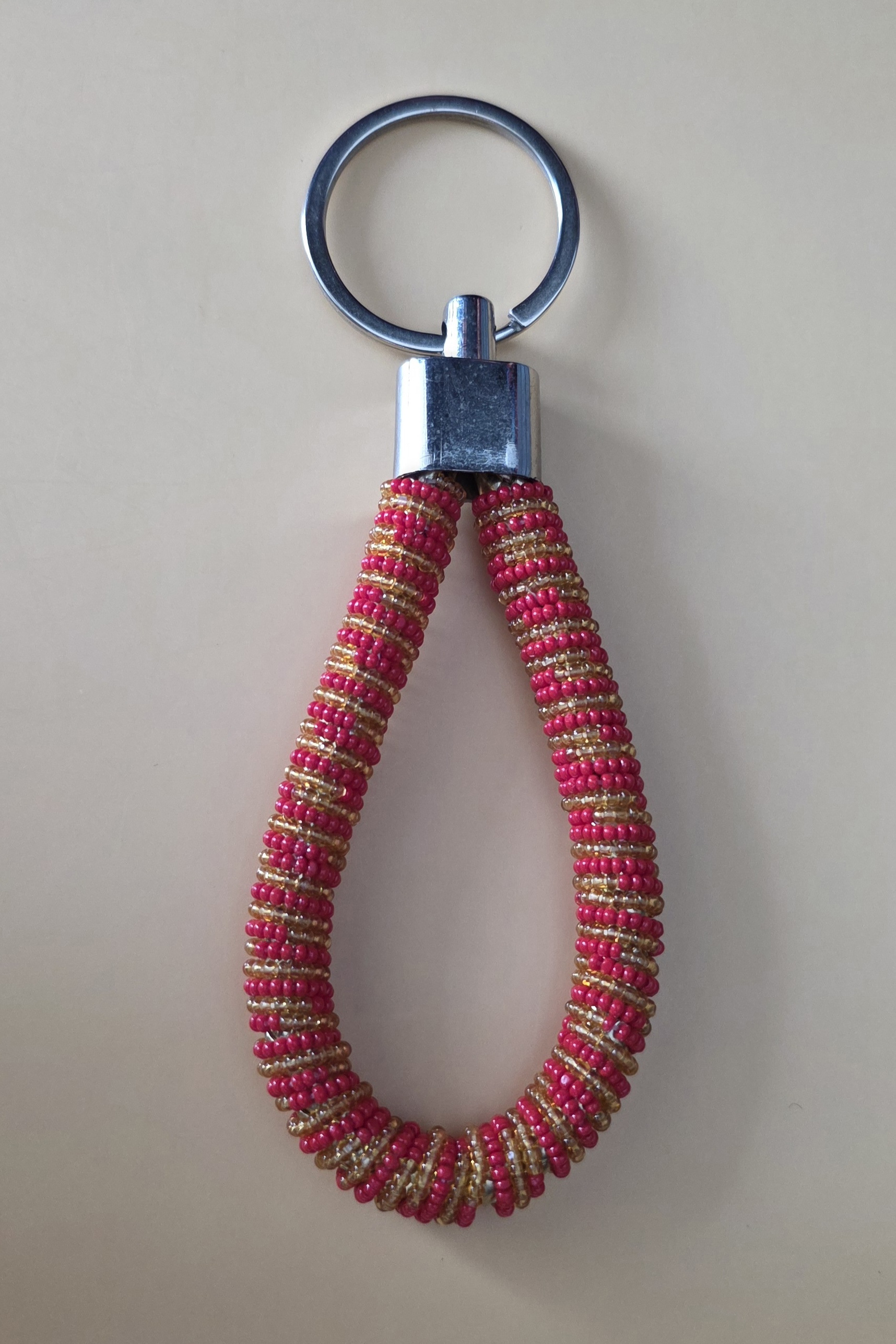 Beaded Keychain — Desert Sunset Loop