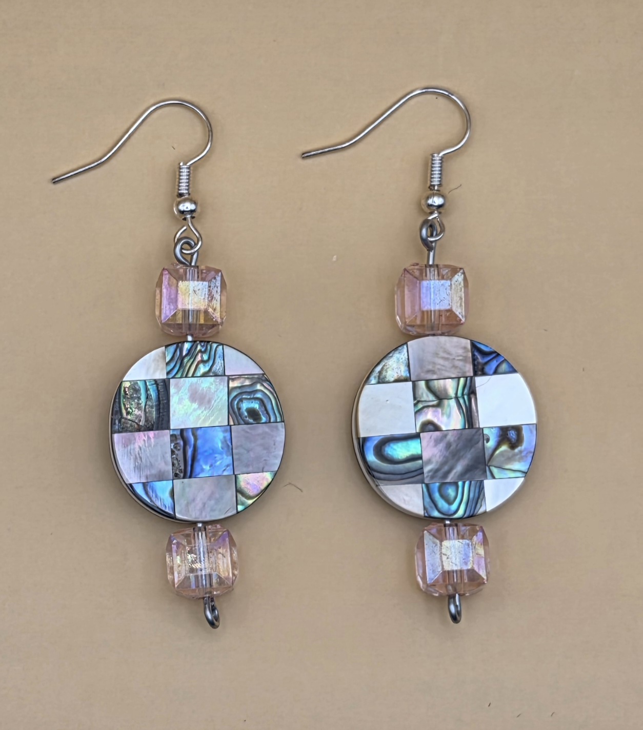 Abalone Mosaic Earrings — Tide Pool Morning