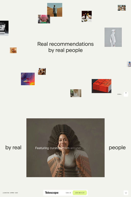 Telescope website screenshot