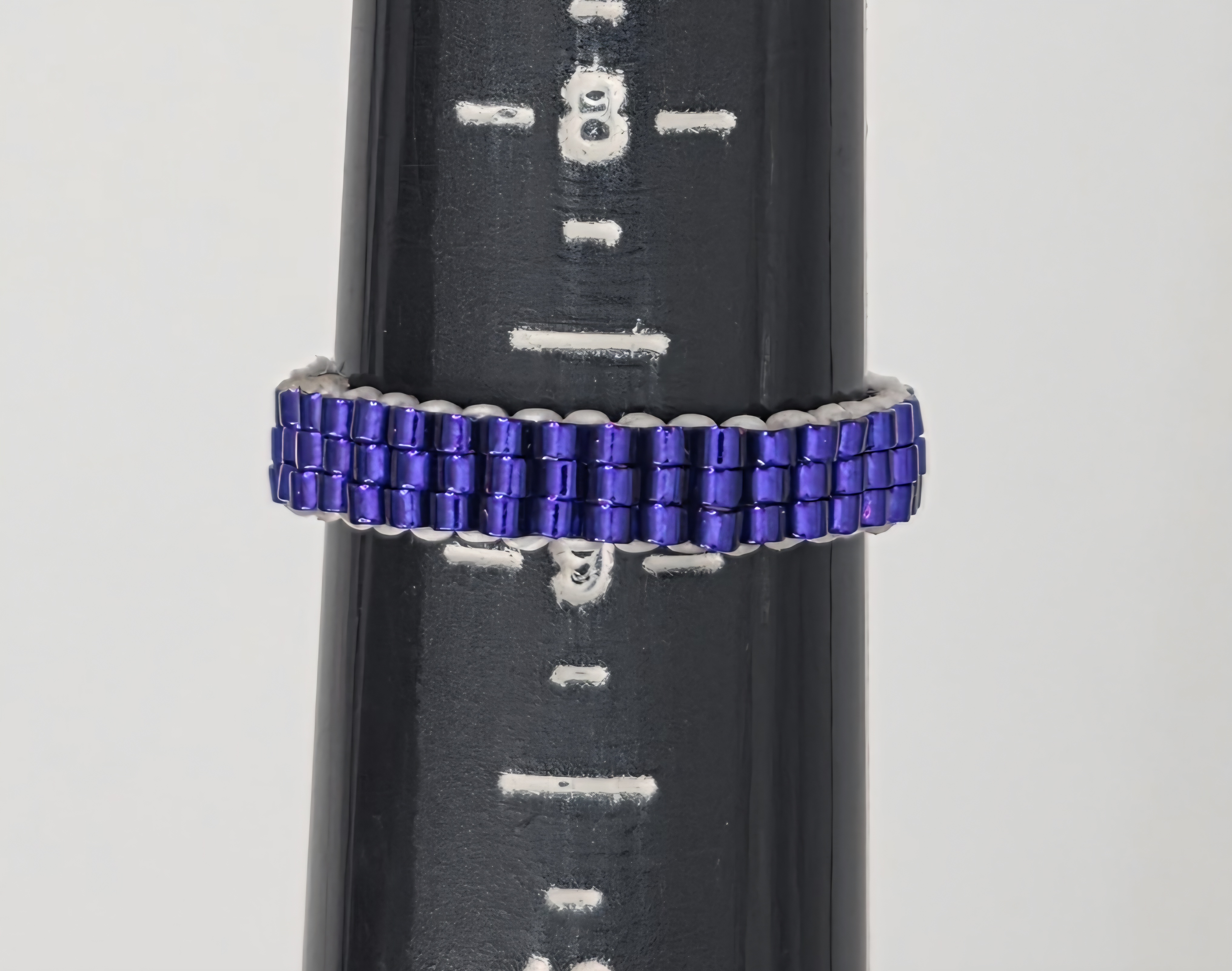 Beaded Ring — Deep Violet Hour