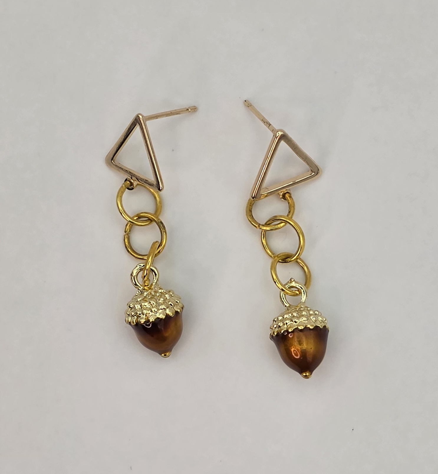 Acorn Drop Earrings — October Gold