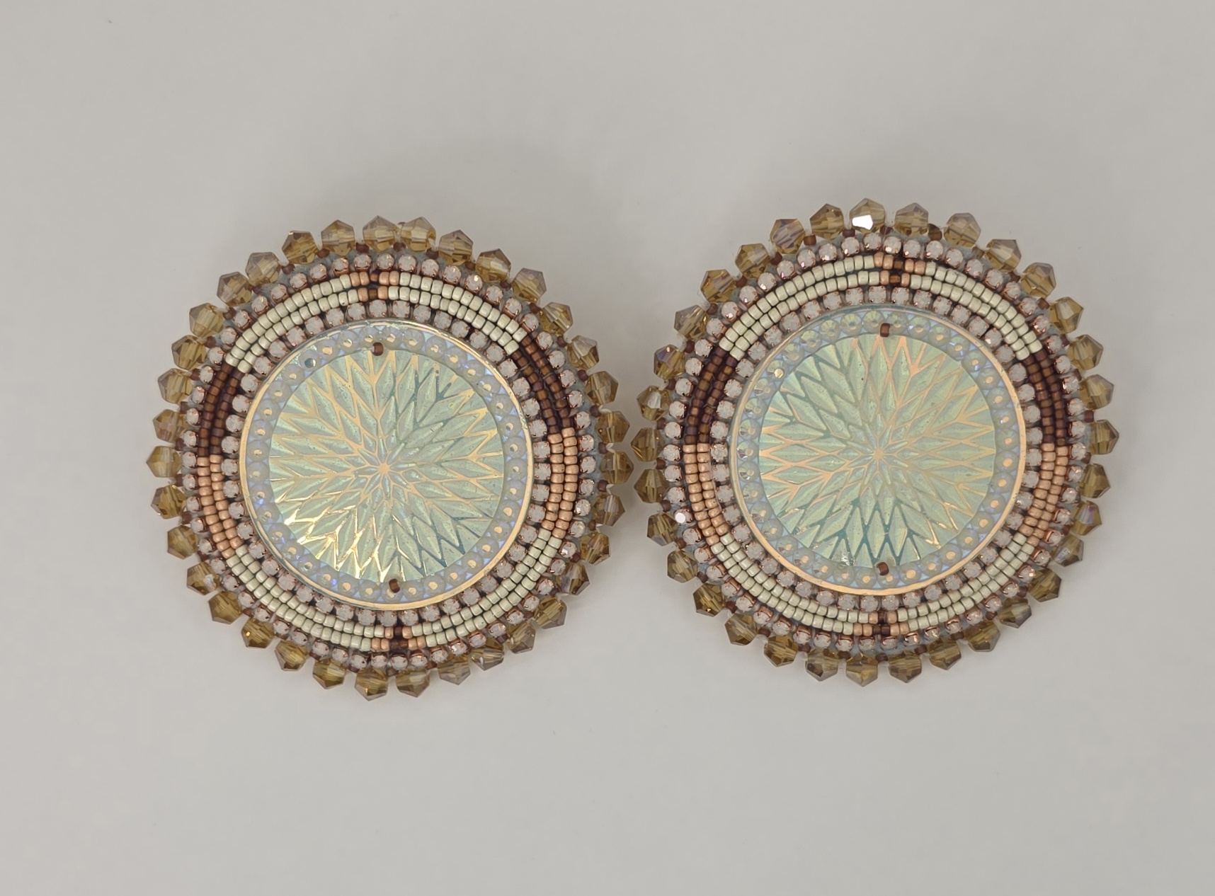 Starburst Medallion Earrings — Golden Hour