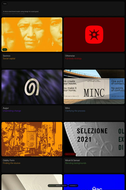 Yonis website screenshot