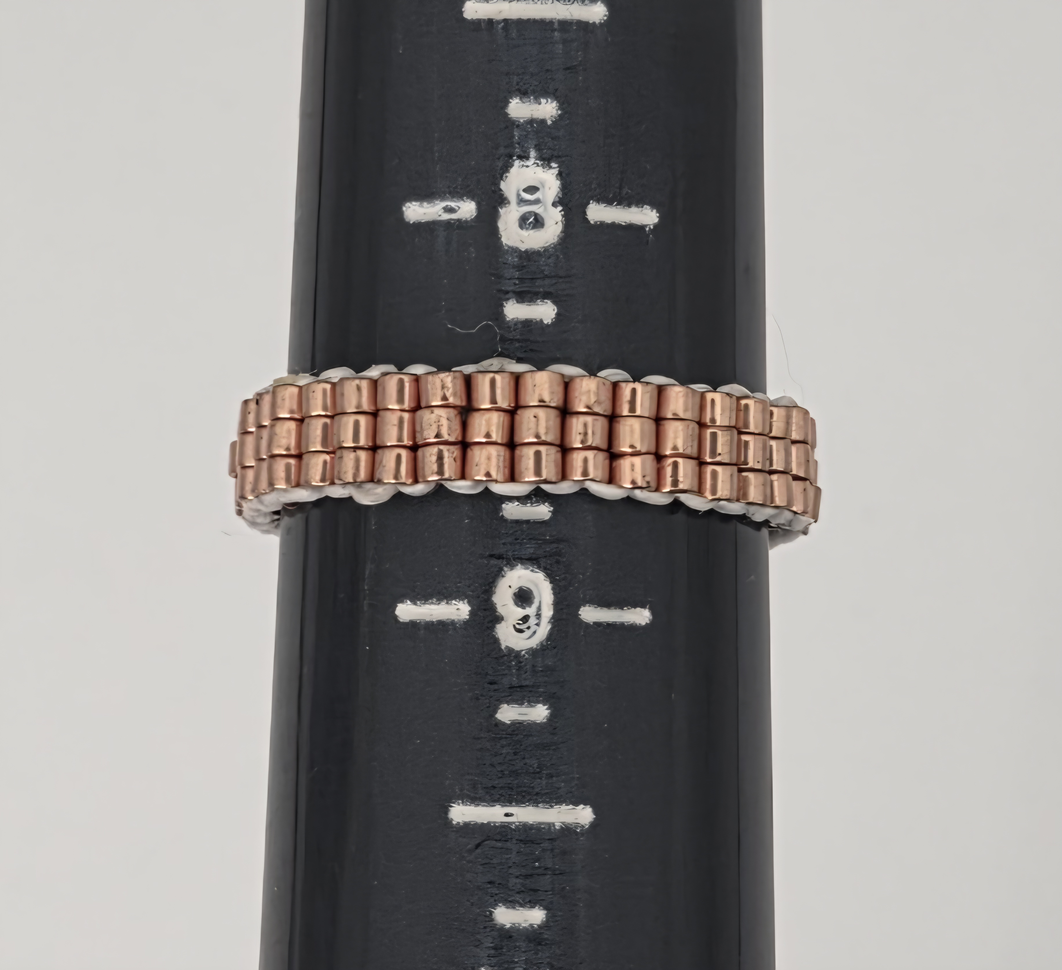 Beaded Ring — Copper Light