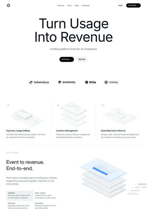 Polar website screenshot
